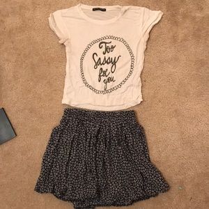 Brandy Melville Floral Skirt